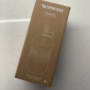 NEW Nespresso Iced Tumbler Aquamarine Straw Cup